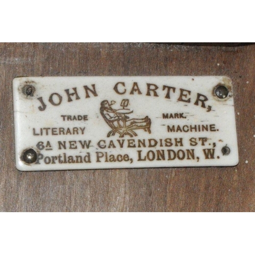 183 - JOHN CARTER TRADEMARK, 6A NEW CAVENDISH STREET, PORTLAND PLACE, LONDON, A 19TH CENTURY WALNUT TELESC... 