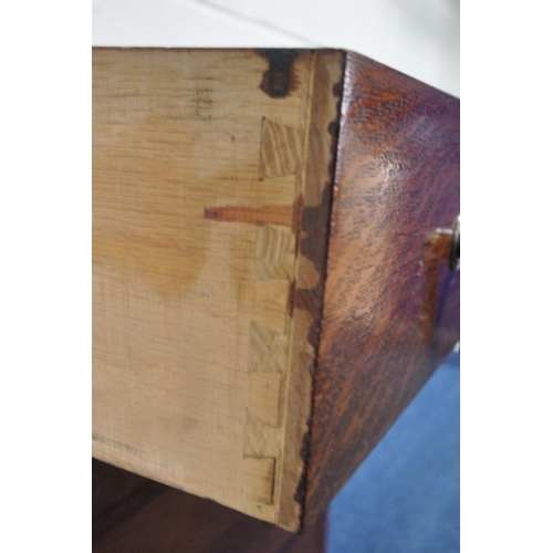184 - AN EARLY 20TH CENTURY OAK CHEST OF FOUR DRAWERS, width 77cm x depth 46cm x height 110cm, condition r... 