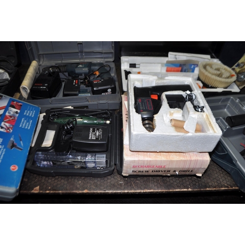77 - A COLLECTION OF POWER TOOLS, including Black and Decker KD154RE hammer drill and Scorpion reciprocat... 