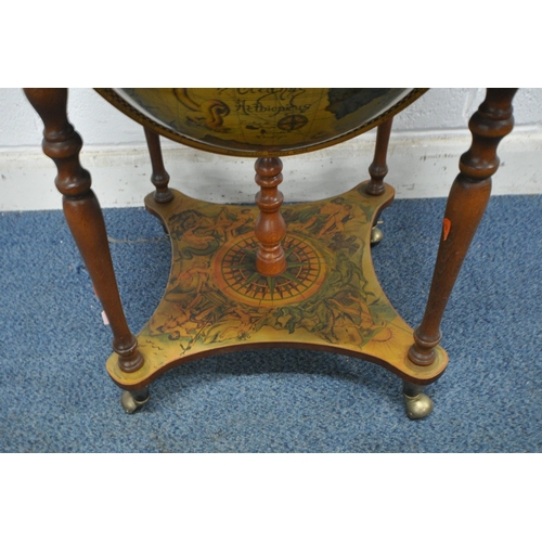141 - STANLEY WOOD OF OLNEY, BUCKINGHAMSHIRE, A 20TH CENTURY OAK DRAW LEAF DINING TABLE, raised on bulbous...