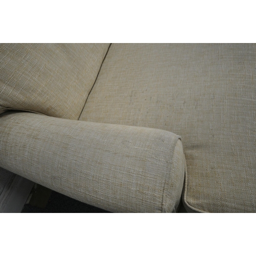 149 - NEXT, A BEIGE UPHOLSTERED LARGE TWO SEATER SOFA, length 220cm x depth 100cm x height 90cm, condition... 