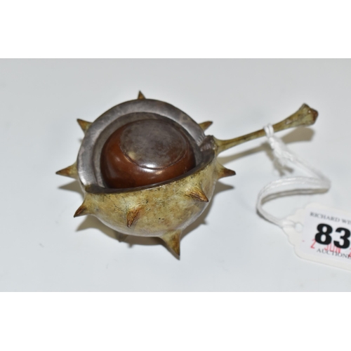 MARK HALL (b.1970), A BRONZE SCULPTURE OF A CONKER, in the form of a ...