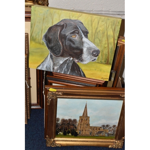 1001 - A QUANTITY OF PICTURES AND PRINTS ETC, to include a signed  Mick Cawston limited edition print of wo... 
