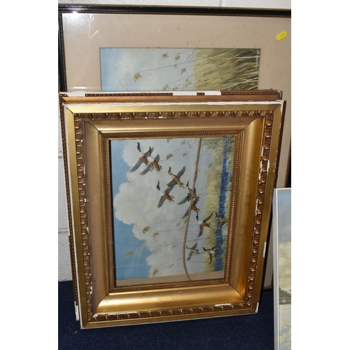 1001 - A QUANTITY OF PICTURES AND PRINTS ETC, to include a signed  Mick Cawston limited edition print of wo... 