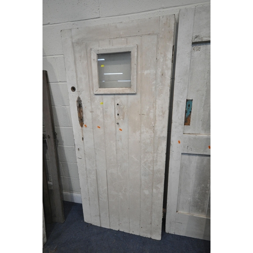 198 - TEN DOORS, varying in size and style, some painted, condition report: cannot guarantee the integrity... 