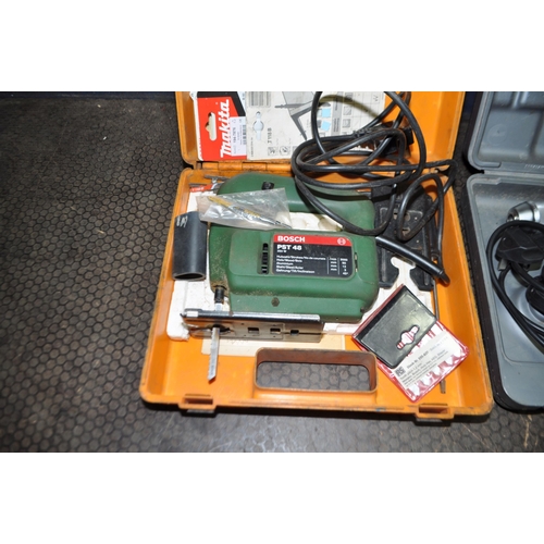 93 - TWO BOSCH POWER TOOLS comprising of a cased professional GSB 13RE drill and a cased PST48 jigsaw (bo... 