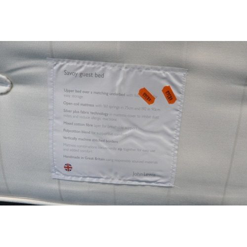 190 - A JOHN LEWIS SAVOY GUEST BED, with a grey headboard, condition report: general signs of usage