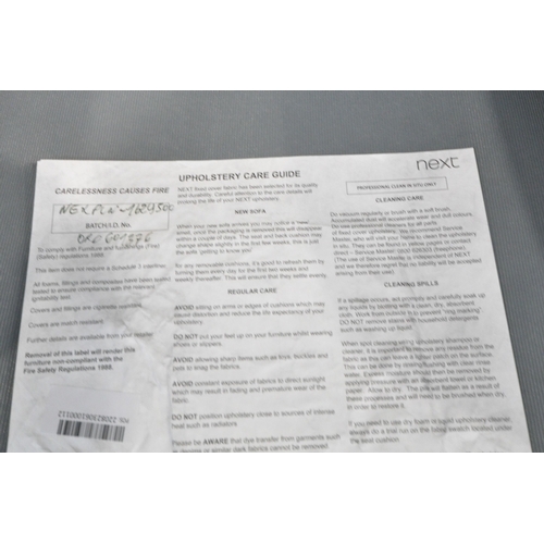 208 - A PAIR OF NEXT TARTAN UPHOLSTERED WING BACK ARMCHAIRS, width 84cm x depth 87cm x height 101cm, condi... 