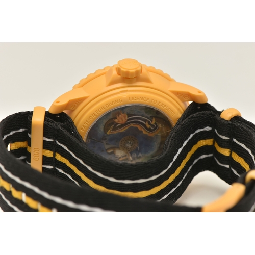 484 - A 'BLANCPAIN X SWATCH' PACIFIC OCEAN BIOCERAMIC WRISTWATCH, quartz movement, round grey fade dial si... 