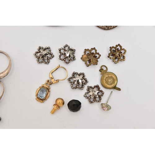 518 - AN ASSORTMENT OF SILVER AND WHITE METAL JEWELLERY, to include a silver brooch, hallmarked 'Robert Al... 