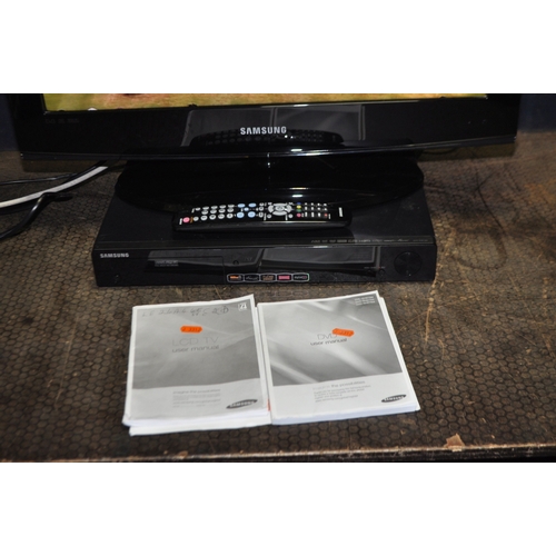 57 - A SAMSUNG LE26A456C 26in TV with remote and a Samsung DVD player (both PAT pass and working) (3)...