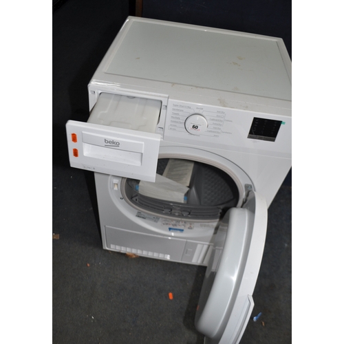 60 - A BEKO DTLCE70051W CONDENSER DRYER width 60cm, depth 55cm, height 85cm (PAT pass and working)...