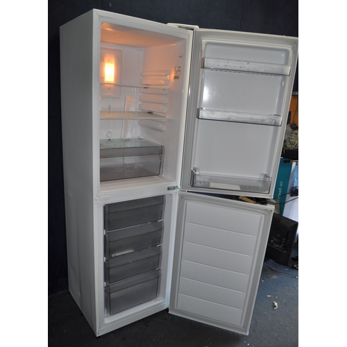64 - A DAEWOO DFF470SW TALL FRIDGE FREEZER width 55cm, depth 60cm, height 178cm (PAT pass and working at ...