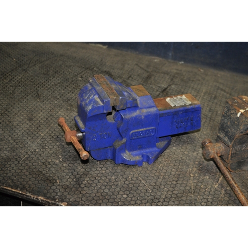 80 - THREE ENGINEERS VICES including a Record No.2, a Record 3 tonne and another (3)...