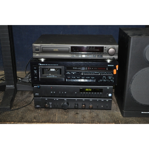 85 - A NAKAMICHI, ARCAM, TECHNIC AND MORDAUNT SHORT COMPONENT HI FI  comprising of a 481Z tape player, an... 