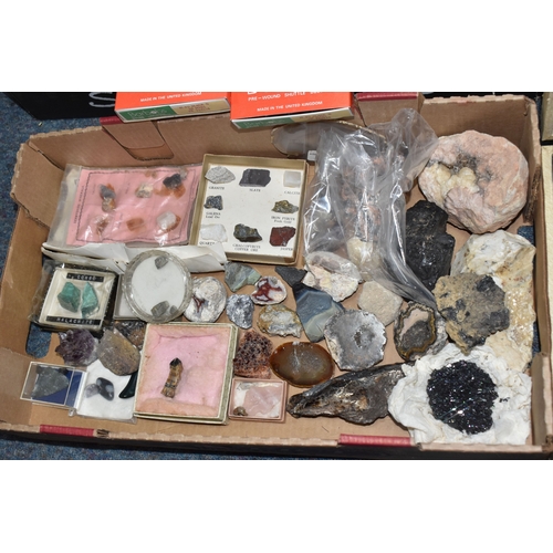 FIVE BOXES OF MISCELLANEOUS ITEMS to include a box of assorted stone ...