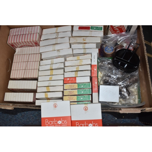 FIVE BOXES OF MISCELLANEOUS ITEMS to include a box of assorted stone ...