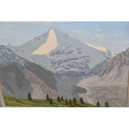 996 - FIVE 20TH CENTURY LANDSCAPE PICTURES, comprising a Leon Packwood oil on board depiction of Cockingto... 