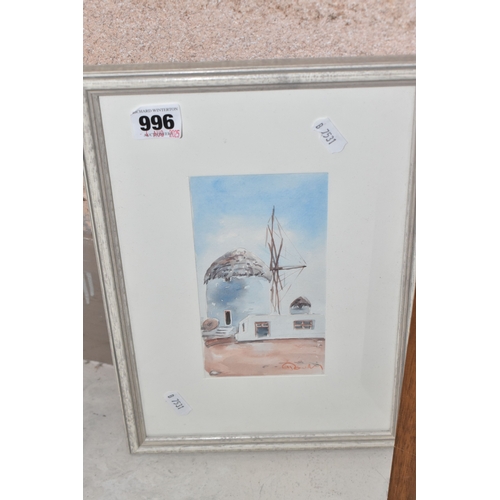 996 - FIVE 20TH CENTURY LANDSCAPE PICTURES, comprising a Leon Packwood oil on board depiction of Cockingto... 