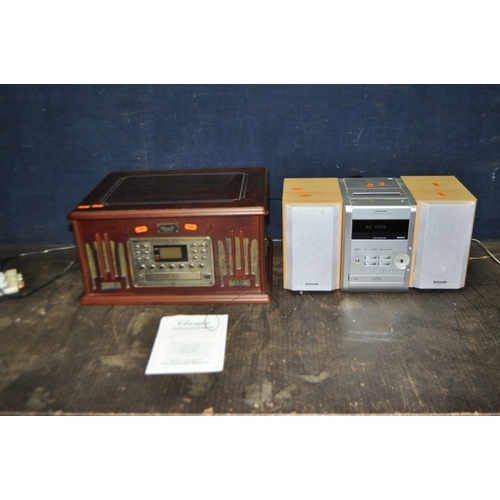 78 - A RETRO GRAMOPHONE STYLE HI FI, with turntable, tape, radio and CD player (doesn't appear to read di... 