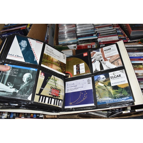 FOUR BOXES AND A FOLDER OF DVDS, CDS, ETC to include a large collection ...