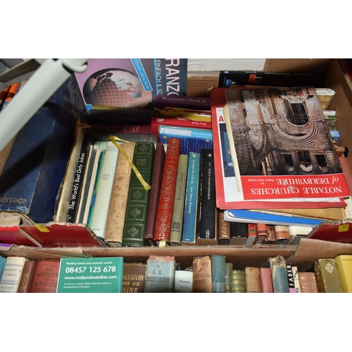 BOOKS & MAPS, four boxes of Books, (some loose) and three boxes of Maps ...