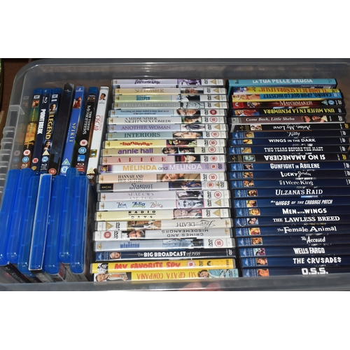 THREE BOXES OF ASSORTED BLU-RAY AND DVDS to include a large quantity of ...