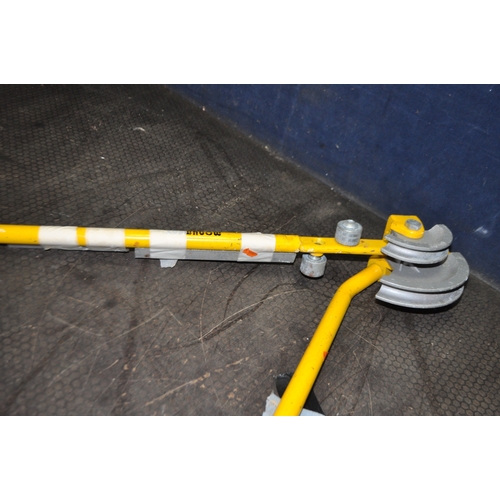 77 - A TRAY CONTAINING PLUMBING TOOLS AND HARDWARE including a Monument pipe bender, a Myson heating pump... 