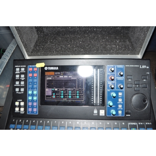 87 - A YAMAHA LS9-16 DIGITAL MIXING CONSOLE with 16 balanced inputs, 8 balanced outputs, power cable, man... 