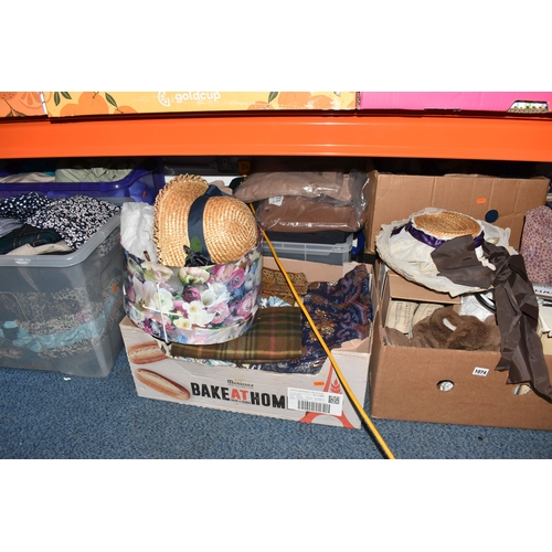 EIGHT BOXES OF LADIES' CLOTHING AND ACCESSORIES, to include knitwear ...