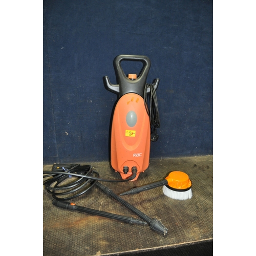 91 - AN RAC HP021 PRESSURE WASHER, with one lance, two nozzles and car brush (PAT pass and working)