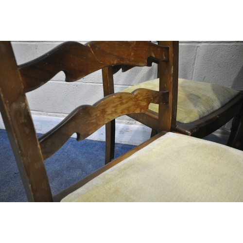 161 - A 20TH CENTURY OAK GATE LEG TABLE, raised on block and turned legs, united by stretchers, open width... 