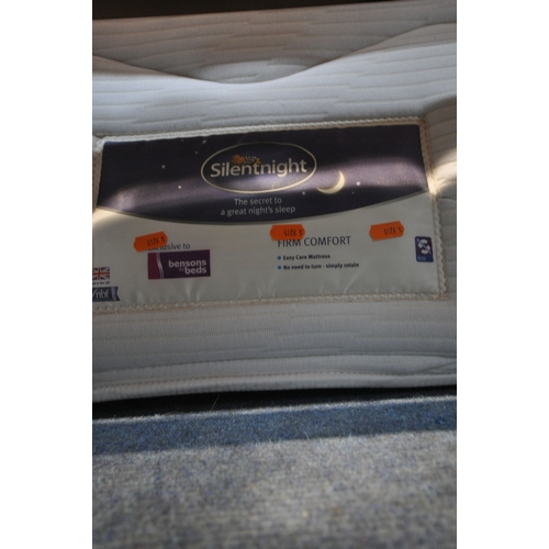 168 - A SILENT NIGHT 4FT6 MATTRESS, along with a modern pine bedstead, with siderails, slats and screws, c... 