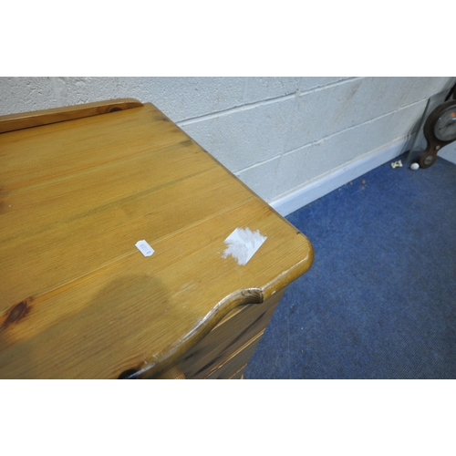 172 - A MODERN PINE DRESSING TABLE, fitted with two banks of three drawers, width 138cm x depth 50cm x hei... 