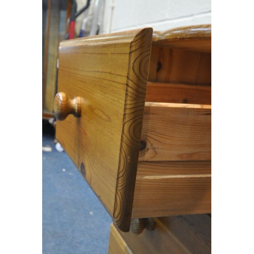 172 - A MODERN PINE DRESSING TABLE, fitted with two banks of three drawers, width 138cm x depth 50cm x hei... 