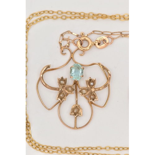 439 - TWO PENDANTS AND TWO FINE CHAINS, the first an oval enamel locket fitted with a tapered bail, hallma... 