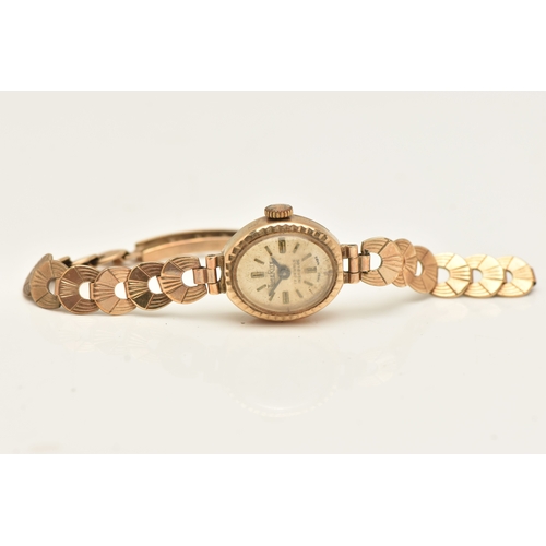 A LADIES 9CT GOLD 'TIMERITE' WRISTWATCH, AF will require some attention ...