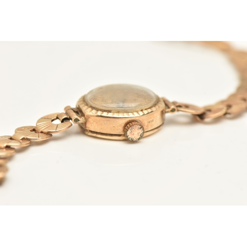 A LADIES 9CT GOLD 'TIMERITE' WRISTWATCH, AF will require some attention ...