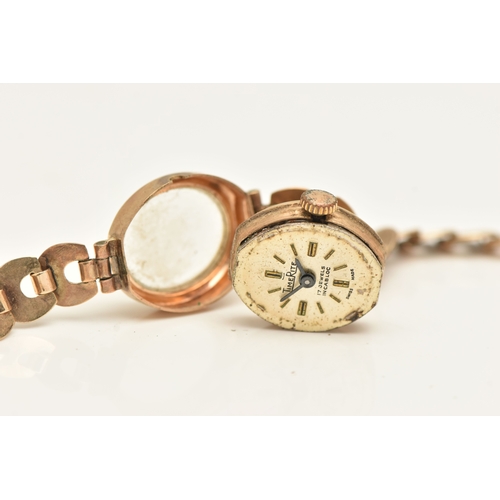 A LADIES 9CT GOLD 'TIMERITE' WRISTWATCH, AF will require some attention ...