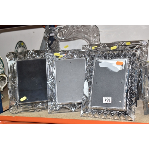 A GROUP OF NINE GLASS PHOTOGRAPH FRAMES to include three Rosenthal ...