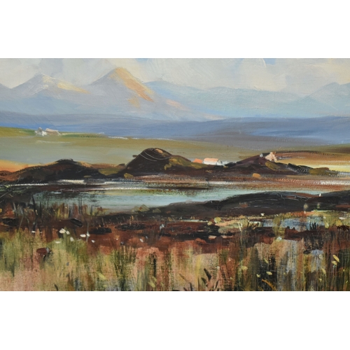 1006 - PATRIC COLHOUN (IRELAND 20TH CENTURY) 'MUCKISH AND ERRIGAL MOUNTAINS FROM Co DONEGAL', an Irish land... 