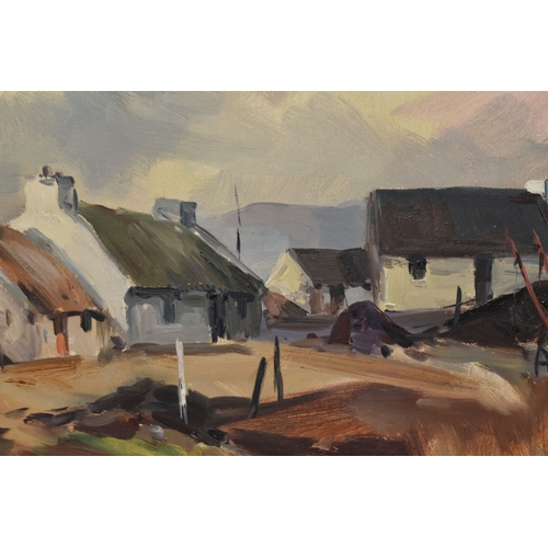 1006 - PATRIC COLHOUN (IRELAND 20TH CENTURY) 'MUCKISH AND ERRIGAL MOUNTAINS FROM Co DONEGAL', an Irish land... 