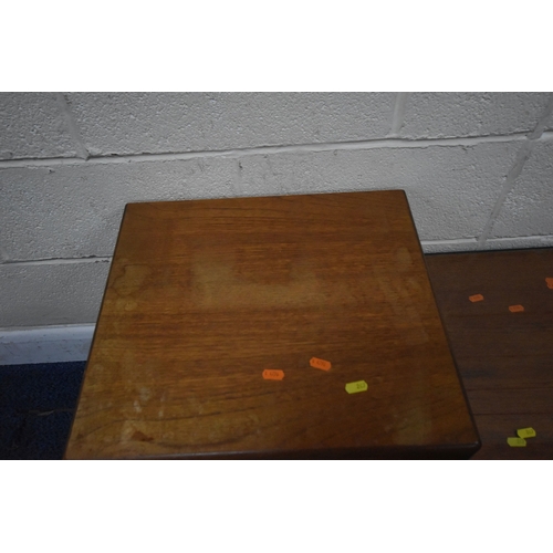 247 - A MID-CENTURY G PLAN FRESCO TEAK BEDSIDE CABINET, with a single drawer, width 46cm x depth 41cm x he... 