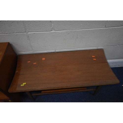 247 - A MID-CENTURY G PLAN FRESCO TEAK BEDSIDE CABINET, with a single drawer, width 46cm x depth 41cm x he... 