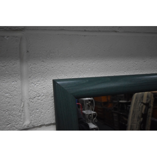 249 - A GILT WOOD RECTANGULAR BEVELLED EDGE WALL MIRROR, 98cm x 68cm, a smaller gilt wood mirror, and anot... 