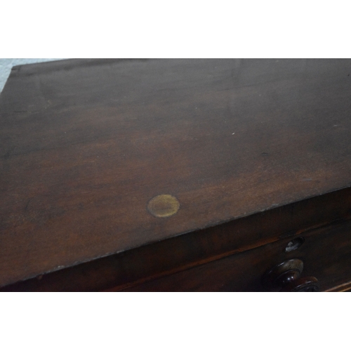 270 - A 19TH CENTURY MAHOGANY CHEST OF TWO SHORT OVER THREE LONG DRAWERS, width 113cm x depth 51cm x heigh... 