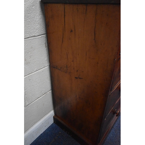 270 - A 19TH CENTURY MAHOGANY CHEST OF TWO SHORT OVER THREE LONG DRAWERS, width 113cm x depth 51cm x heigh... 