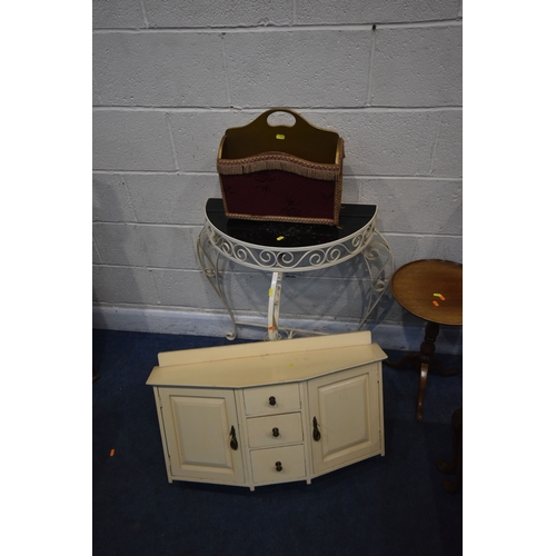 279 - A SELECTION OF OCCASIONAL FURNITURE, to include a nest of three tables, largest table width 92cm x d... 