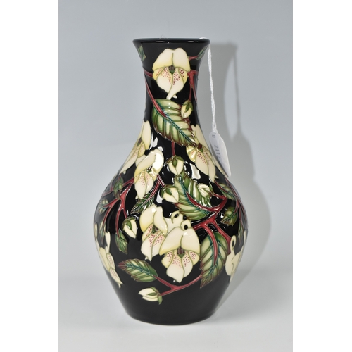 793 - A MOORCROFT POTTERY 'MOUNTAIN GOLD' VASE, designed by Sian Leeper, featuring tube line white and yel... 
