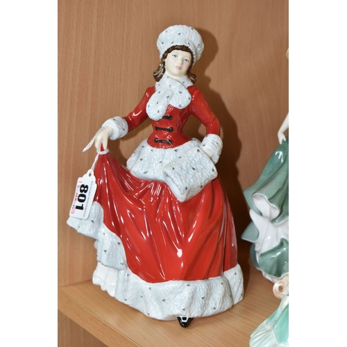 801 - FOUR ROYAL DOULTON FIGURINES, comprising three from the 'Pretty Ladies' collection, to include 'Summ... 